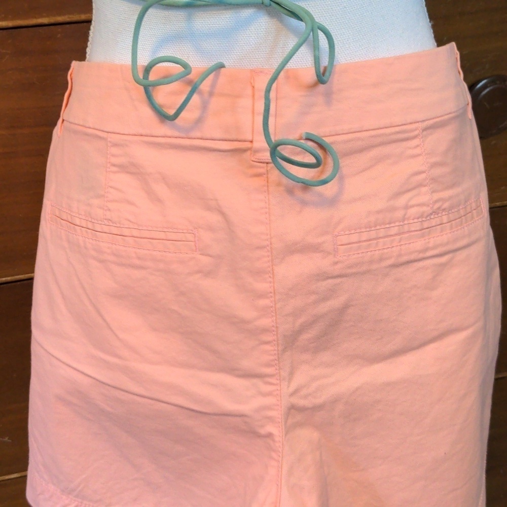 Old Navy CORAL HIGH WAISTED PASTEL mid-length shorts Sz 6 - Picture 4 of 12